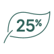 25% de recursos renovables