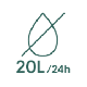 Capacidad de deshumidificación 20l/24h