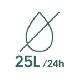 Capacidad de deshumidificación 25l/24h