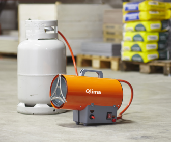 Cañón de aire forzado de gas GFA 1015 - G38 con 2 x regulador naranja